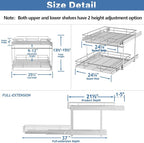 ROOMTEC Individual Pull Out Cabinet Organizer, 2 Tier Spice Rack Organizer - Image 3