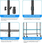 IZEUK Heavy Duty Rolling Garment Rack - Image 3