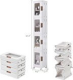 VECELO 4-Tier Tall Narrow Storage Cabinet - Image 2