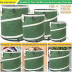 24-Gallon Collapsible Trash Can Hard-Shell Bottom Yard Garden Bag - Image 3