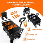 300L Large Collapsible Wagons Carts - Image 3