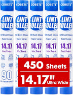 COBETE Large Extra Sticky Lint Roller Refills Pack of 5, 450 Sheets Replacement by COBETE