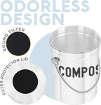 EPICA Countertop Compost Bin Kitchen | 1.3 Gallon | Odorless Composting Bin - Image 7