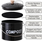Compost Bin for Kitchen Counter, 1 Gallon Compost Bucket - Image 4