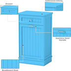 Betterhood Tilt Out Trash Cabinet 10 Gallon Wooden Free Standing Laundry Sorter - Image 5