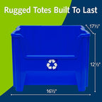 Commercial Industrial Heavy Duty Stackable Open-Front Recycling Bin Box - Image 5