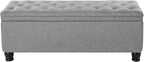 SONGMICS Storage Ottoman, Storage Bench, Tufted Entryway Bedroom Bench - Image 9