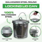 Plexon 6 Gallon Small Metal Trash Can - Image 3