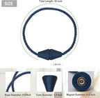 Magnetic Curtain Tiebacks 2 Pack Outdoor Rope Curtain Tie Backs Decorative - Image 2