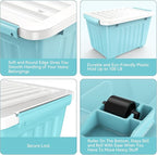 Nazhura 97 Quart Plastic Storage Bin, Stackable and Nestable Storage Boxes - Image 8