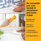 InstaTrim The Original Flexible Trim - 50ft White 3/4" Wide Caulk Tape - - Image 7
