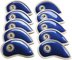 HISTAR 10pcs Crystal Pu Leather Golf Iron Head Covers Set Iron Club Headcover - Image 5