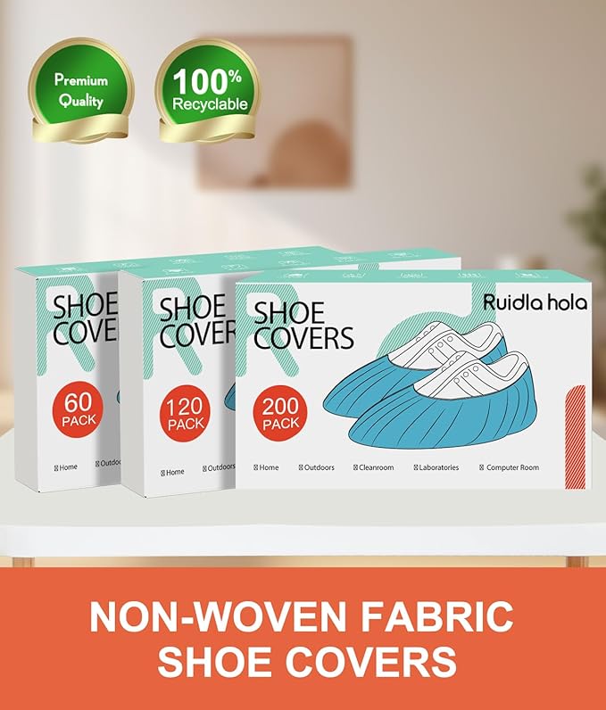 Shoe Covers Disposable 60 Pack, Non-Woven Booties - Image 7