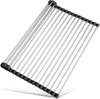 Tomorotec 17.7" x 12.5" Roll Up Dish Drying Rack Over Sink Drying Rack Sink by Tomorotec