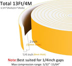 Strong Adhesive Foam Insulation Tape Self Adhesive, Closed Cell Weather - Image 4