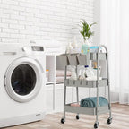 danpinera 3-Tier Rolling Cart, Metal Rolling Storage Cart - Image 4