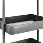 Amazon Basics 3-Tier Rolling Utility or Kitchen Cart, Lockable Wheels - Image 2