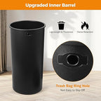 BEAMNOVA 16.5 Gallon Trash Can Open Top Outdoor Indoor Commercial Stainless - Image 4