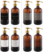 16oz Glass Soap Dispenser with Stainless Steel Pump, 21 Waterproof Labels - Image 5