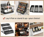 Bokelai Spice Rack 3 Tier Foldable Seasoning Organizer Jars Storage Holder Step - Image 5