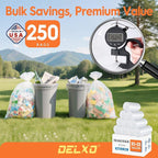 DELXO 30-33 Gallon Trash Bags, Thick Durable and Puncture-Resistant Plastic Bags - Image 3