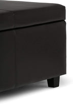 SIMPLIHOME Avalon 48 inch Wide Contemporary Rectangle Storage Ottoman Bench in - Image 6