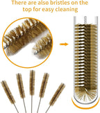 7pcs Brass Wire Tube Brushes Bottle Brush Set, 11Inch Long Wire Brushes - Image 6