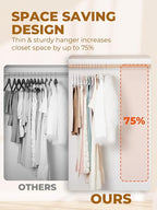 HOUSE DAY Velvet Skirt Hangers 24 Pack, Space Saving Slim Pant Hangers - Image 5