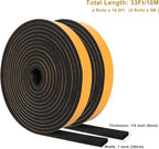 Weather Stripping Self Adhesive 1 in x 1/4 in, Weatherproof Foam Insulation - Image 6