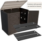 ZZM Large Outdoor Storage Shed, 48 Cu Ft Resin Versatile Storage Cabinet - Image 7