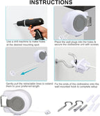 Retractable Clothesline Outdoors, 49 Feet PVC Heavy Duty Retractable Clothes - Image 7