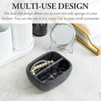 MyGift Modern Black Resin Double Sponge Holder - Image 6