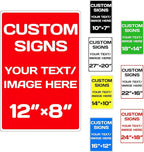 custom company signs, Aluminum Weatherproof Metal Sign Multiple Sizes Custom by Repaly