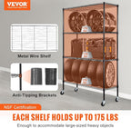 VEVOR Storage Shelving Unit, 4-Tier Adjustable Storage Shelves, Metal Shelves - Image 4