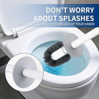 Toilet Brush & Holder Set, Lightweight Plastic Handle, Space Saving - Image 3
