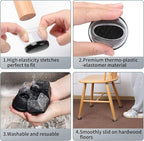 Ezprotekt 24 Pcs Large Clear Silicone Chair Leg Sliders - Image 5