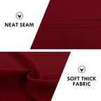 DWCN Burgundy Room Darkening Blackout Curtains - Image 6