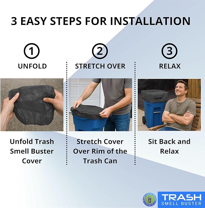 Outdoor Trash Can Cover Odor Eliminating Bag - Image 4