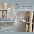 Hion Magnetic Curtain Tiebacks Dark Brown 2pcs, Curtain Tiebacks Buckles - Image 7