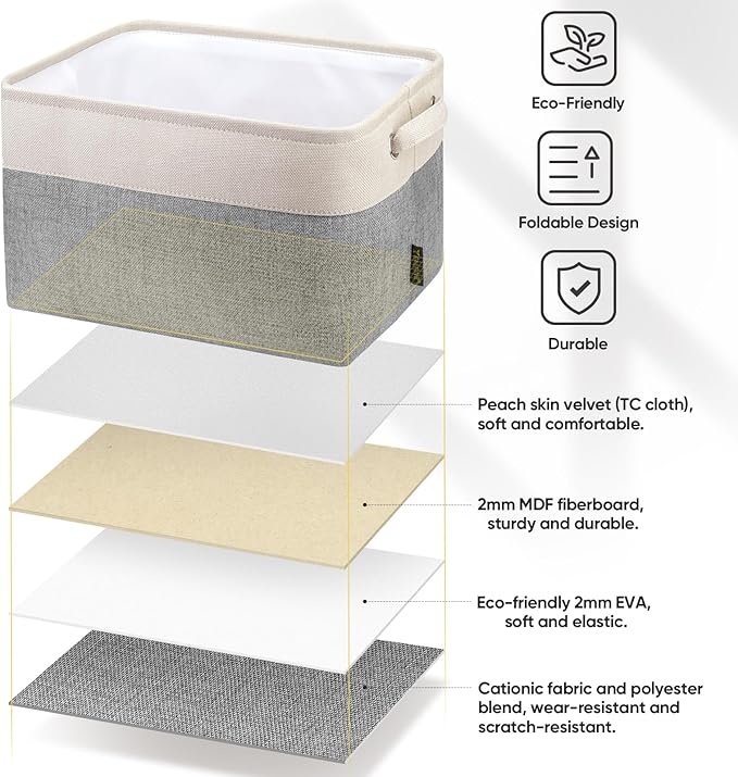 BALEINE 3 Pack Fabric Storage Bins - Image 6