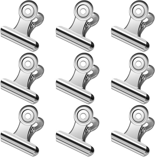 30 Pack Small Bull Clips 1.22 Inch Mini Metal Hinge Clips Binder Paper Hinge by Orcielo