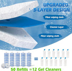 50 Count Upgraded Toilet Wand Refills | 2X Cleaning Power Toilet Bowl Cleaners - Image 5