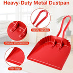 Mumufy 4 Pack 12 inch Heavy Duty Metal Dustpan Large Wide Dust Pans - Image 3