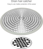 LEKEYE Shower Drain Hair Catcher | Strainer | Shower Stall Drain Cover | - Image 2