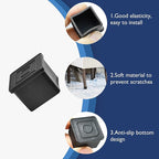16 Pcs 1" x 1" Square Rubber Chair Leg Caps, PVC Table Leg Covers, Flexible & - Image 4