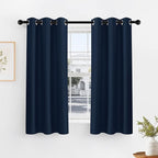 PONY DANCE Navy Blue Bedroom Curtains by PONYDANCE
