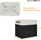 DULLEMELO Large Fabric Basket for Organizing, Collapsible Storage Bin for - Image 2