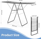 KINGBOARD Clothes Drying Rack Foldable, Drying Rack Clothing - Image 2