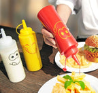 New Star Foodservice 28560 Smiley Faces Squeeze Bottle Set, and Clear, 12 oz - Image 7