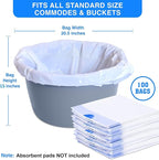 100 Bedside Commode Liners Bags - Image 2
